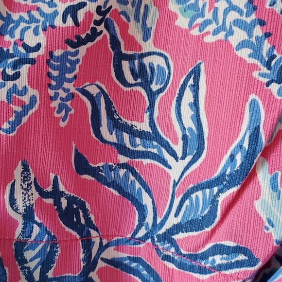 LILLY PULITZER SAMBA THE CHIPPER SHORT BERMUDA WOMEN PINK BLUE COTTONSIZE 10 - Picture 3 of 9